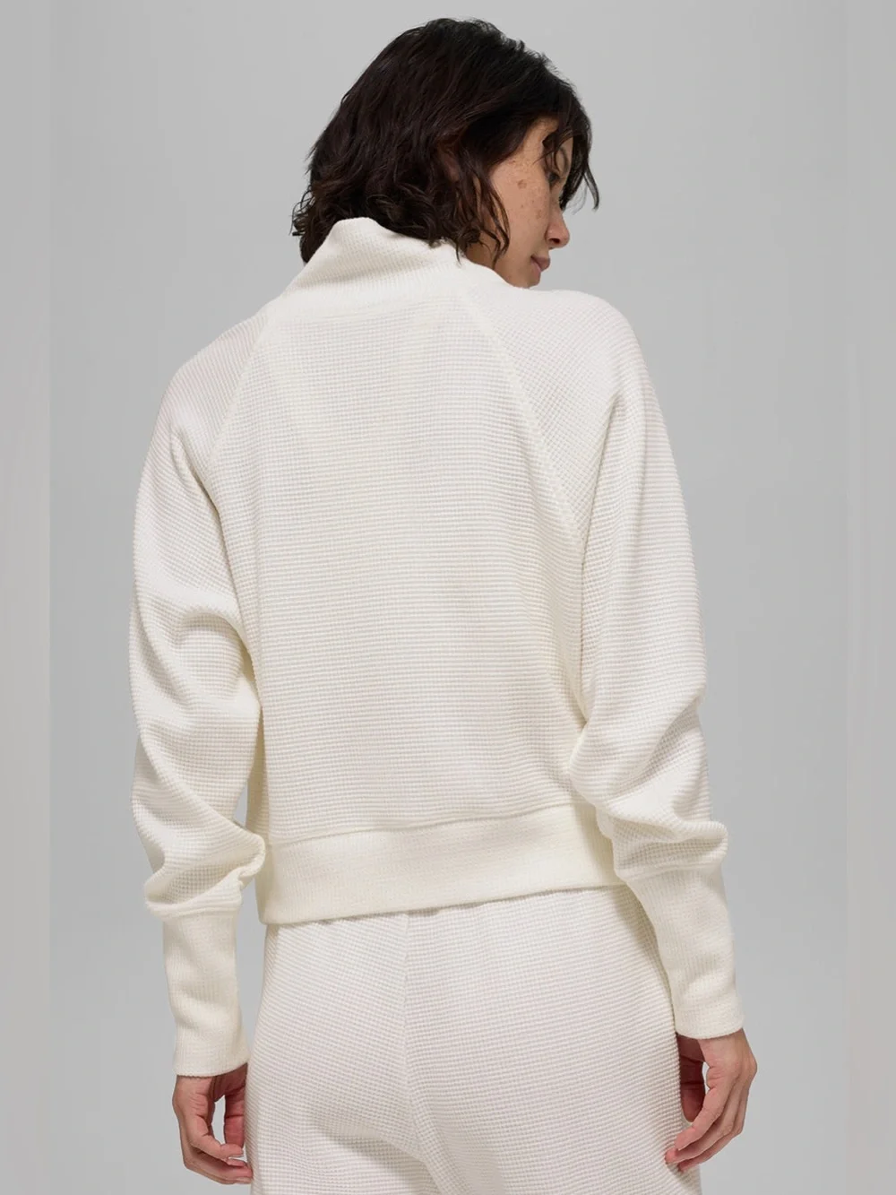 Alo Yoga Waffle Weekend Escape Mock Neck Long Sleeve